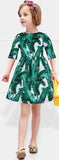 Banana Leaf Printed Dress - DESIGNER INSPIRED FASHIONS