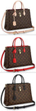 Flower Tote Monogram Handbag - Beige, Red or Black