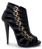 Black Peep-Toe Alien Booties