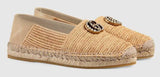 Raffia Espadrille with Double G