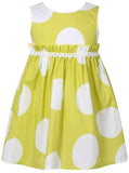 Polka Dot Print Dress, Pink or Yellow - DESIGNER INSPIRED FASHIONS