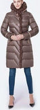 Puffer Coat with Wool Trim - Blue/Grey or Light Brown