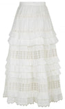 Corsair Layered Frill Skirt, White