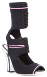 Knitted Open-Toe Sandals - Black - DESIGNER INSPIRED FASHIONS