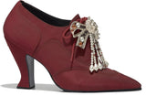 Jewel Lace-up Booties - Black, Grey, Red