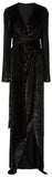 Long Black V-Neck Gown