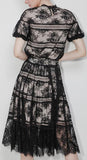 Black Lace Top & Skirt Set - DESIGNER INSPIRED FASHIONS