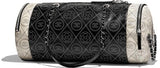 Printed Canvas Barrel Bag