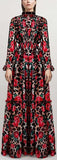 Rose Leopard Print Gown