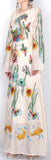 Long Embroidered Organza Dress - Multi-Color - DESIGNER INSPIRED FASHIONS