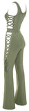 Lace-up Jumpsuit - DESIGNER INSPIRED FASHIONS