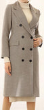 Houndstooth Double-Breasted Coat
