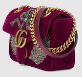 GG Marmont Embroidered Velvet Mini Bag
