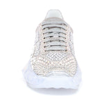 Crystal Shimmer Suede Low Top Trainers