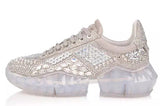 Crystal Shimmer Suede Low Top Trainers