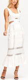 'A Foreign Affair' Midi Dress, White | DESIGNER INSPIRED FASHIONS