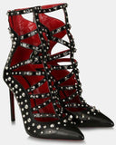 Star Strappy Studded Pumps in Black - DESIGNER INSPIRED FASHIONS