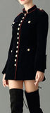 Black Velvet Military Jacket