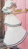 Ruffle Tiered Organza Dress - DESIGNER INSPIRED FASHIONS