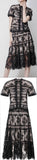 Black Lace Top & Skirt Set - DESIGNER INSPIRED FASHIONS