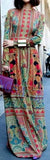 Long Multicolored Mixed-Print Dress - DESIGNER INSPIRED FASHIONS