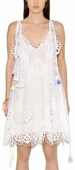 Butterfly Tulle Lace Dress in White - DESIGNER INSPIRED FASHIONS
