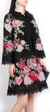 Black Floral Lace Capelet & Mini Skirt - DESIGNER INSPIRED FASHIONS
