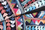 Multicolored Embroidered V-Neck Gown - DESIGNER INSPIRED FASHIONS