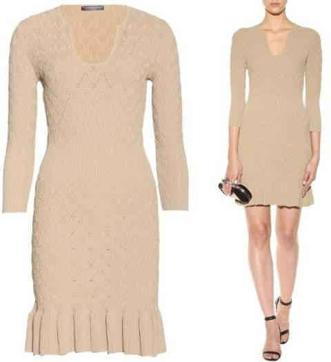 Knit Textured Stretchy Wool Dress - DESIGNER INSPIRED FASHIONS