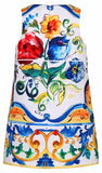 'Majolica' Tile Printed Mother & Daughter Matching Dresses - DESIGNER INSPIRED FASHIONS