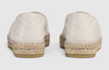 Leather Espadrille with Double G - White, Dusty Pink/Nude, Black | DESIGNER INSPIRED FASHIONS