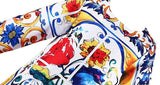 'Majolica' Print Long-Sleeve Dress - DESIGNER INSPIRED FASHIONS