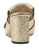 GG Marmont Metallic Crackle-Leather Mules, Gold or Silver - DESIGNER INSPIRED FASHIONS
