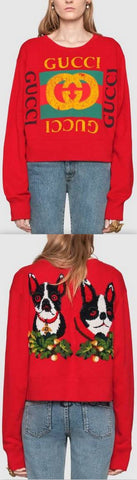 Logo Sweatshirt with Embroidery, Red