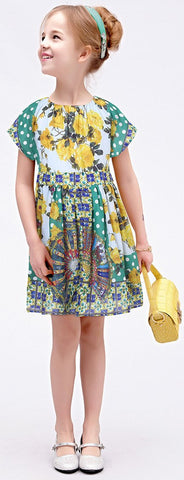 Mixed Print Dress - DESIGNER INSPIRED FASHIONS