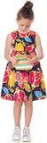Fruit Print Dress, White or Black - DESIGNER INSPIRED FASHIONS