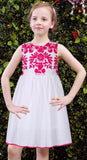Embroidered Cotton Dress, Black or Red - DESIGNER INSPIRED FASHIONS