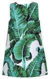 Banana Leaf Print Dress - DESIGNER INSPIRED FASHIONS