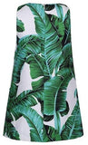 Banana Leaf Print Dress - DESIGNER INSPIRED FASHIONS