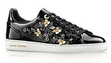 'Frontrow' Flower Applique Sneakers - Black or White - DESIGNER INSPIRED FASHIONS