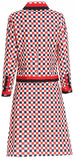 Checkered Web Trim Jacket and Skirt Set