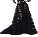 'Eira' Long Ruffle-Tiered Skirt - DESIGNER INSPIRED FASHIONS