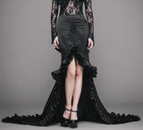 Black Ruffle-Tiered Maxi Skirt - DESIGNER INSPIRED FASHIONS