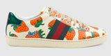Ace Leather Sneaker with Strawberry Print
