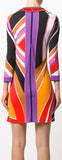 Abstract Print Silk Mini Dress