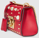 Padlock Pearl Studded Leather Shoulder Bag - (Various colors to choose from) - DESIGNER INSPIRED FASHIONS