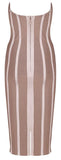 Strapless Lace-up Knee-Length Bandage Dress
