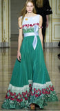 'Zabina' Floral Garden Print Long Dress - DESIGNER INSPIRED FASHIONS