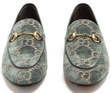 Jordaan Logo-Jacquard Velvet Loafers