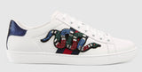 Ace Embroidered Low-Top Snake-Embellished Sneakers - DESIGNER INSPIRED FASHIONS